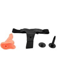 BAILE - HARNAIS AVEC PÉNIS RÉALISTE ET CULOTTE RÉGLABLE ULTRA PASSIONNÉE 15.5 CM
