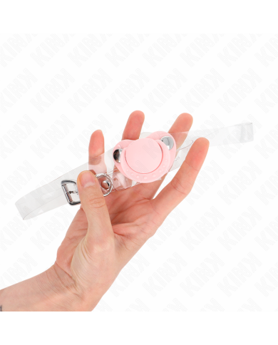 KINK - GAG EN FORME DE SUCETTE ROSE 5,5 x 4 CM AJUSTABLE 43-60 CM