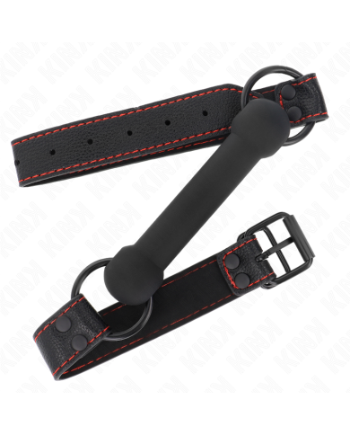 KINK - BONE BAG AVEC SANGLE EN CUIR NOIR AJUSTABLE 41-57 CM