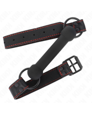 KINK - BONE BAG AVEC SANGLE EN CUIR NOIR AJUSTABLE 41-57 CM
