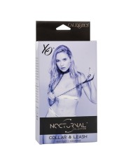 CALEXOTICS - NOCTURNAL COLLIER ET LAISSE EN CUIR RÉGLABLE NOIR