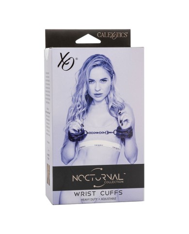 CALEXOTICS - NOCTURNAL POIGNETS EN CUIR RÉGLABLES NOIRS