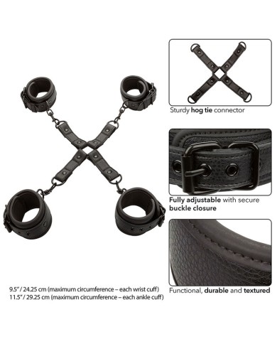 CALEXOTICS - NOCTURNAL CONNECTEUR TIE HOG CUERO AJUSTABLE NOIR