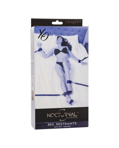 CALEXOTICS - NOCTURNAL CEINTURE DE LIT RÉGLABLE EN CUIR NOIR