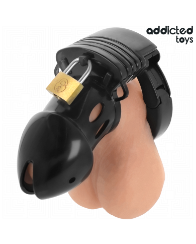 ADDICTED TOYS LOCKED - CAGE À PÉNIS CHASTETÉ PROFONDEUR 7,5 CM