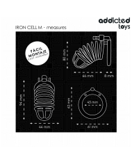 ADDICTED TOYS LOCKED - CAGE À PÉNIS EN MÉTAL IRON CELL TAILLE M