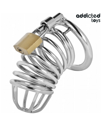 ADDICTED TOYS LOCKED - CAGE À PÉNIS EN MÉTAL IRON CELL 5 CM TAILLE L