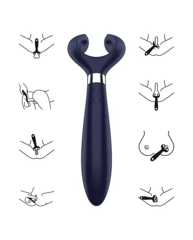 SATISFYER - ENDLESS FUN MULTI VIBRATEUR 3 BLEU SATISFYER - ENDLESS FUN MULTI VIBRATEUR 3 BLEU
