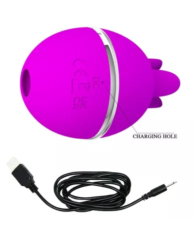 PRETTY LOVE - VIBRATEUR ROND EN SILICONE GEMINI BALL VIOLET