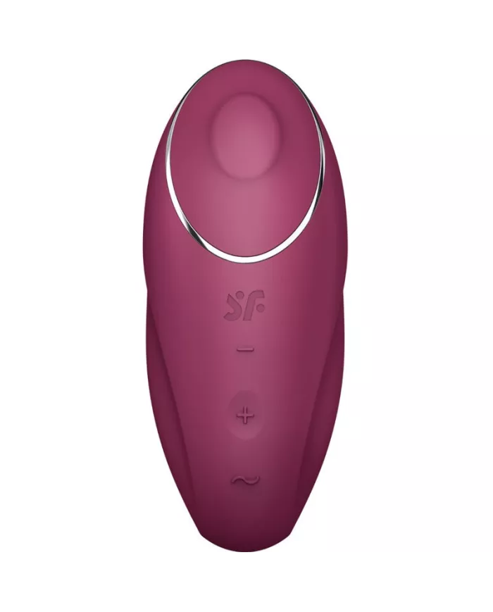 SATISFYER - TAP & CLIMAX 1 VIBRATEUR LAY-ON ROUGE