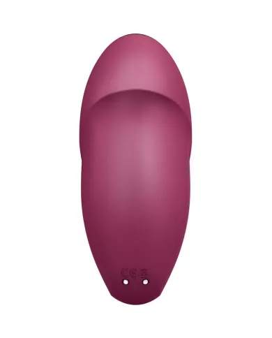 SATISFYER - TAP & CLIMAX 1 VIBRATEUR LAY-ON ROUGE