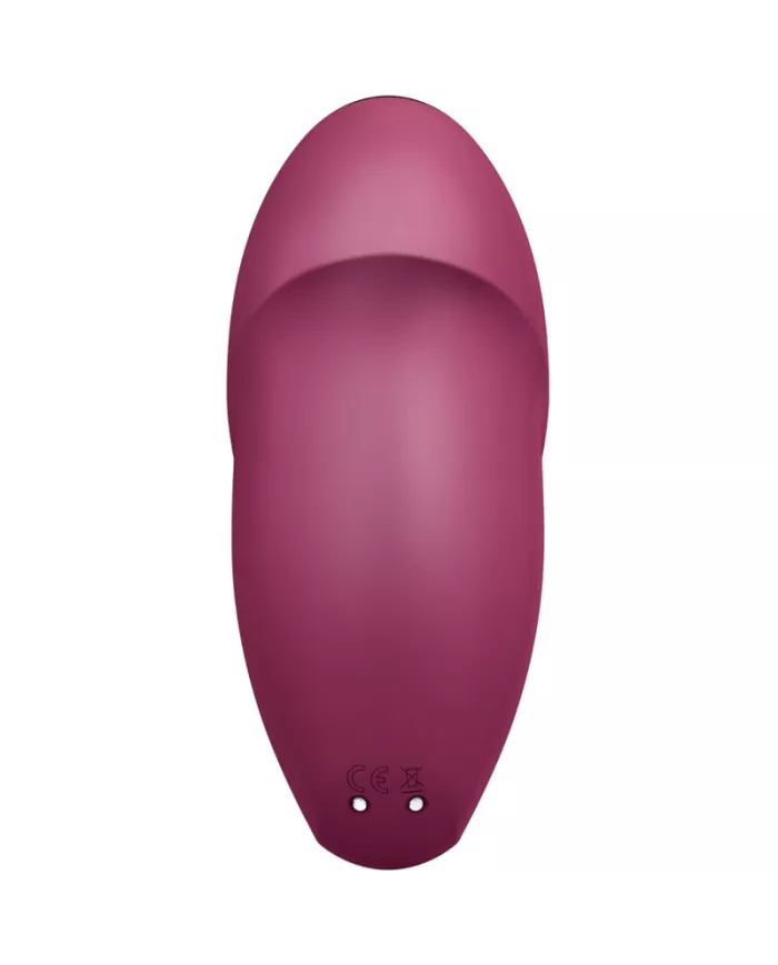 SATISFYER - TAP & CLIMAX 1 VIBRATEUR LAY-ON ROUGE
