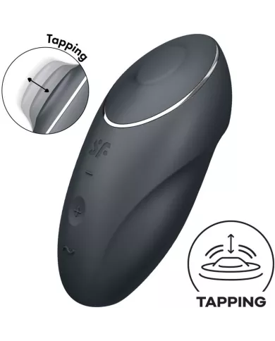 SATISFYER - TAP & CLIMAX 1 VIBRATEUR LAY-ON NOIR
