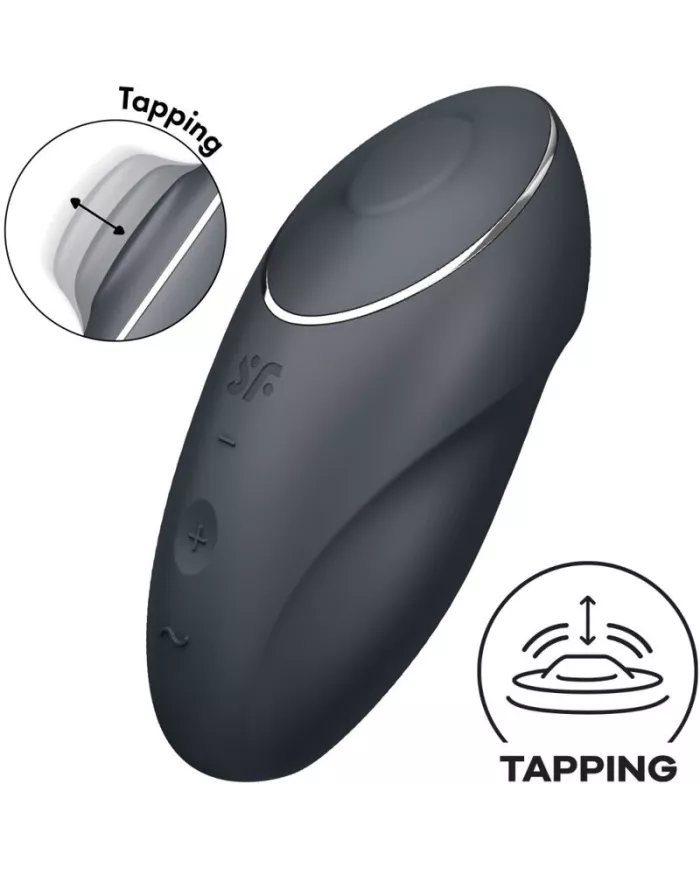 SATISFYER - TAP & CLIMAX 1 VIBRATEUR LAY-ON NOIR SATISFYER - TAP & CLIMAX 1 VIBRATEUR LAY-ON NOIR