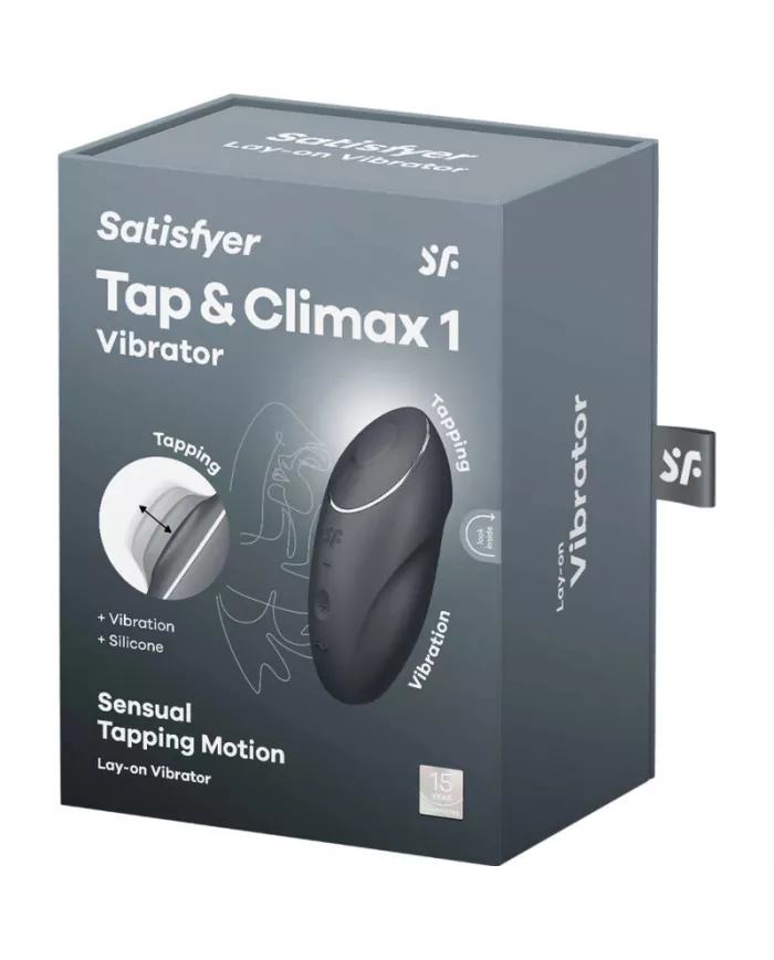 SATISFYER - TAP & CLIMAX 1 VIBRATEUR LAY-ON NOIR SATISFYER - TAP & CLIMAX 1 VIBRATEUR LAY-ON NOIR