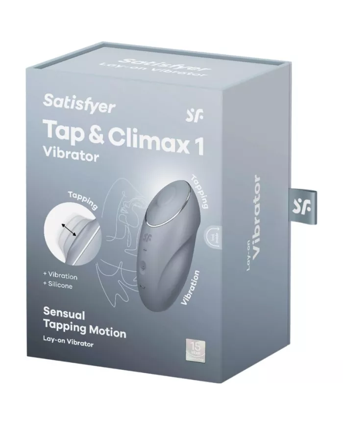 SATISFYER - TAP & CLIMAX 1 VIBRATEUR LAY-ON GRIS