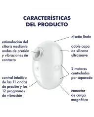 SATISFYER - CUTIE GHOST VIBRATEUR  POSER BLANC