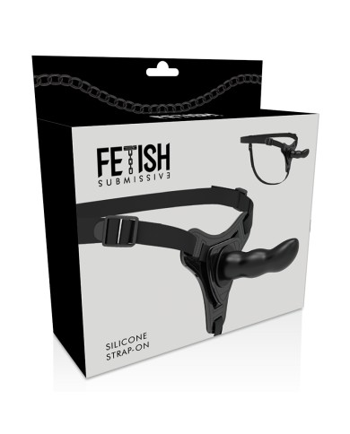 FETISH SUBMISSIVE HARNESS - SILICONE NOIR POINT G 16 CM