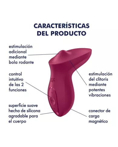 SATISFYER - VIBRATEUR EXCITERRR À POSER SUR LE CLITORIS FUCHSIA