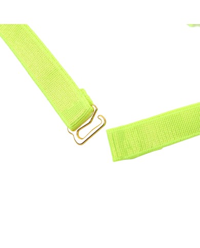 SUBBLIME - 955274 ENSEMBLE SOUTIEN-GORGE AVEC COLLIER ET DÉTAILS DE JAMBES VERT FLUORESCENT S/M