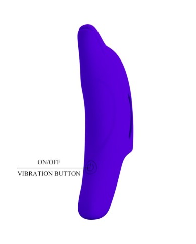 PRETTY LOVE - PUISSANT STIMULATEUR DE DOIGTS BLEU FONCÉ DELPHINI