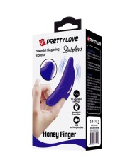 PRETTY LOVE - PUISSANT STIMULATEUR DE DOIGTS BLEU FONCÉ DELPHINI