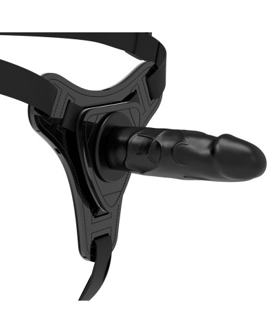 FETISH SUBMISSIVE HARNESS - SILICONE NOIR RÉALISTE 15 CM