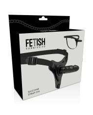 FETISH SUBMISSIVE HARNESS - SILICONE NOIR RÉALISTE 15 CM