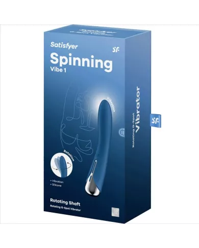 SATISFYER - VIBRATEUR ROTATEUR BLEU SPINNING VIBE 1 G-SPOT