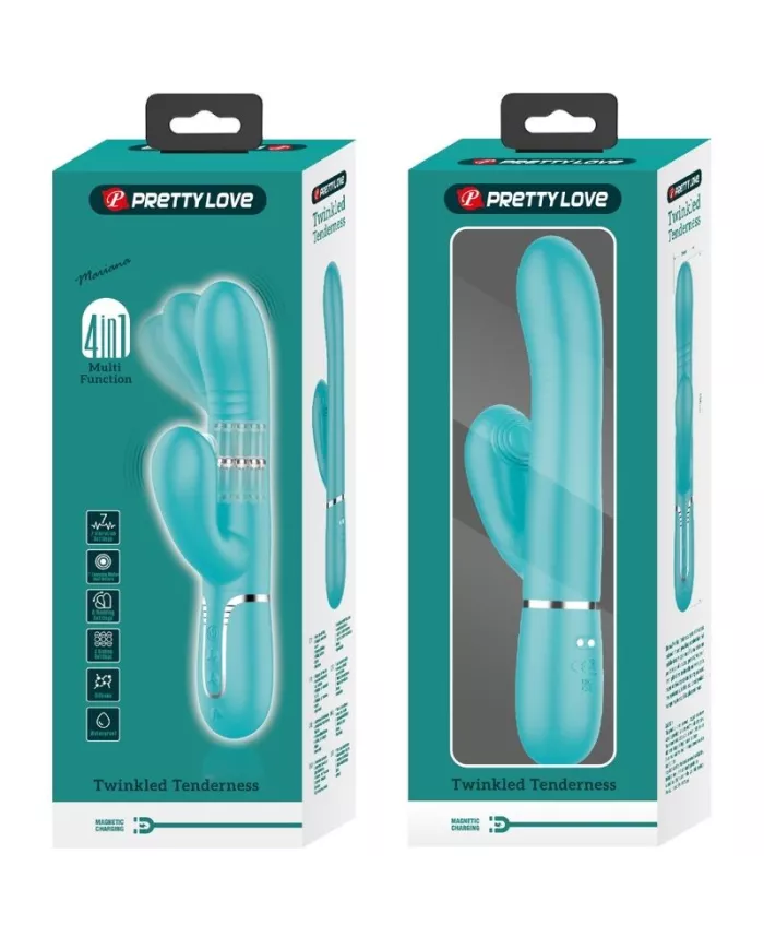 PRETTY LOVE - VIBRATEUR MULTIFONCTION G-SPOT VERT AQUA PRETTY LOVE - VIBRATEUR MULTIFONCTION G-SPOT VERT AQUA