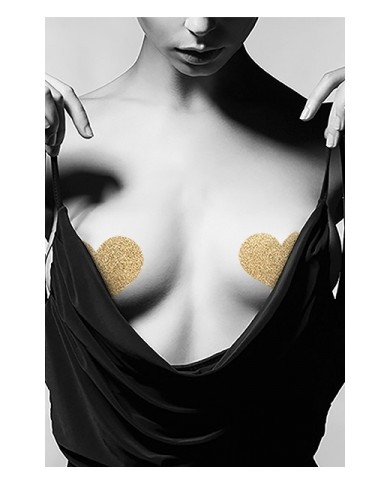 Bijoux de seins Flash Coeur Or
