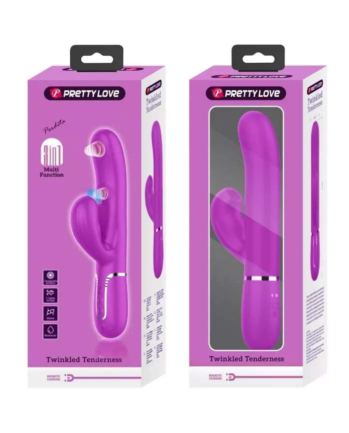 PRETTY LOVE - VIBRATEUR POINT G MULTIFONCTION 3 EN 1 PERLITA VIOLET PRETTY LOVE - VIBRATEUR POINT G MULTIFONCTION 3 EN 1 PERLITA VIOLET