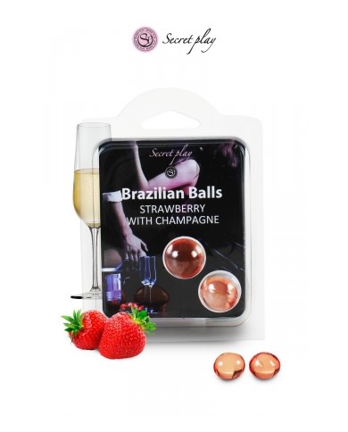 2 Brazilian Balls - fraise & champagne