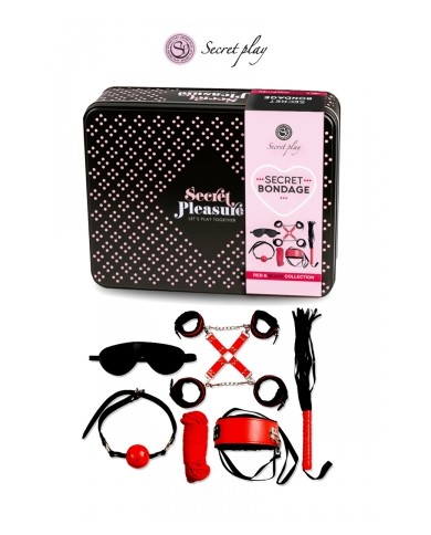 Kit BDSM 8 pièces - Rouge & Noir