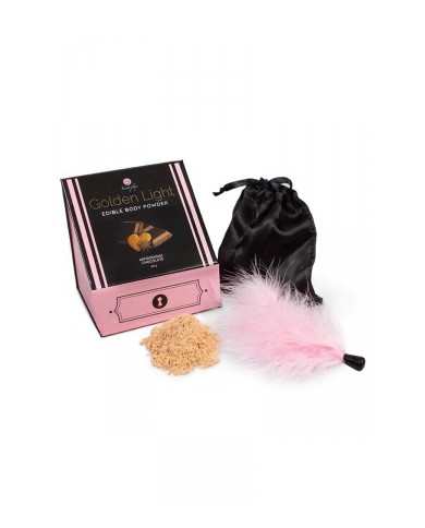 Kit poudre comestible chocolat aphrodisiaque et plumeau - Secret Play