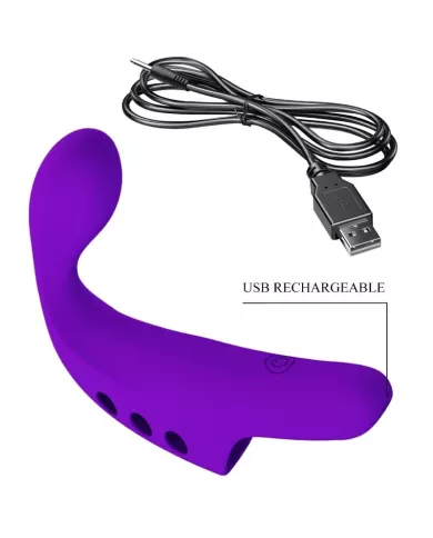 PRETTY LOVE - VIBRATEUR  DOIGT RECHARGEABLE GORGON VIOLET