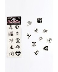 10 tatouages temporaires Kinky Collection - Secret Play