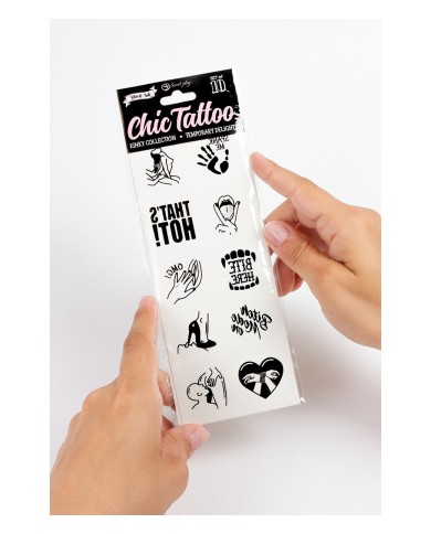 10 tatouages temporaires Kinky Collection - Secret Play