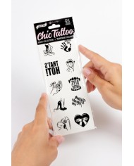 10 tatouages temporaires Kinky Collection - Secret Play