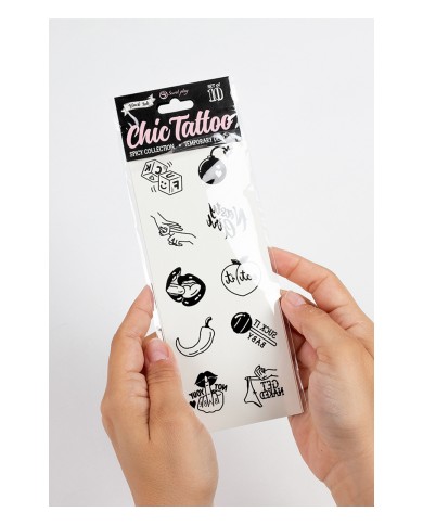 10 tatouages temporaires Spicy Collection - Secret Play