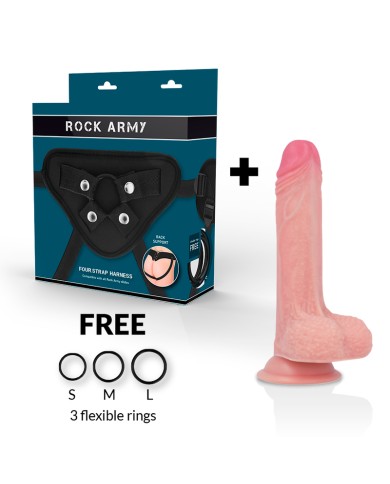 ROCKARMY - HARNAIS + SILICONE LIQUIDE PREMIUM MUSTANG REALISTIC 18 CM -O- 4.14 CM