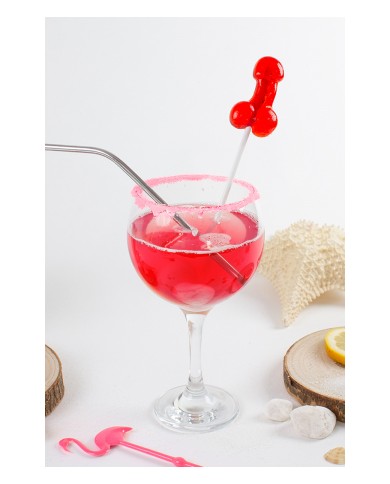 Sucette pénis daiquiri fraise avec alcool