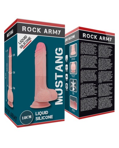ROCKARMY - HARNAIS + SILICONE LIQUIDE PREMIUM MUSTANG REALISTIC 18 CM -O- 4.14 CM
