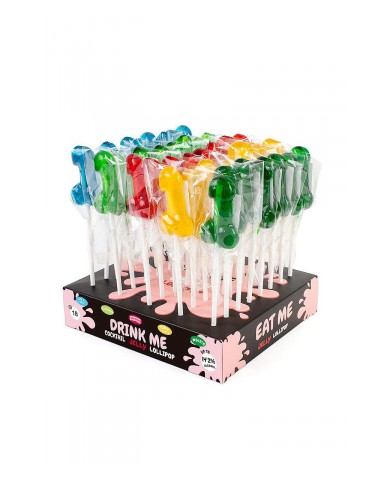 Présentoir avec 40 sucettes pénis alcoolisees
