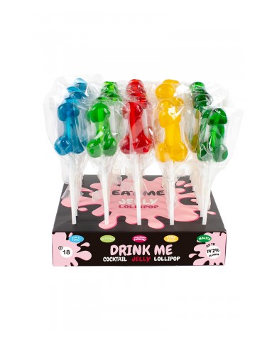 Présentoir avec 40 sucettes pénis alcoolisees