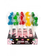 Présentoir avec 40 sucettes pénis alcoolisees