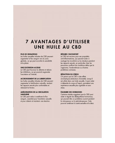 Huile stimulante au CBD Slow Sex - Bijoux Indiscrets