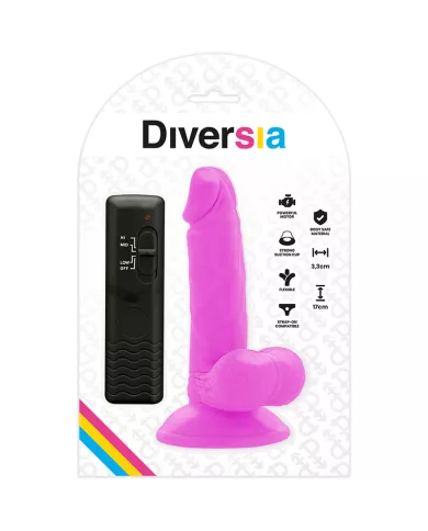 DIVERSIA - DILDO VIBRANT FLEXIBLE VIOLET 17 CM -O- 3.3 CM
