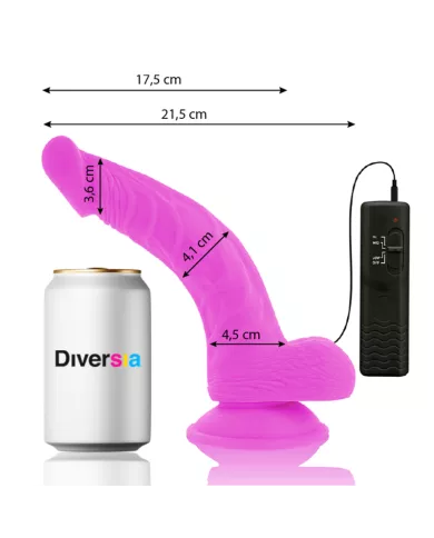 DIVERSIA - DILDO VIBRANT FLEXIBLE VIOLET 21.5 CM -O- 4.5 CM DIVERSIA - DILDO VIBRANT FLEXIBLE VIOLET 21.5 CM -O- 4.5 CM