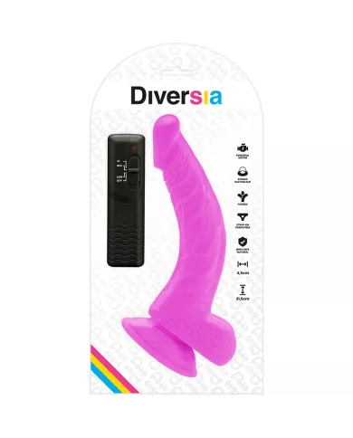 DIVERSIA - DILDO VIBRANT FLEXIBLE VIOLET 21.5 CM -O- 4.5 CM DIVERSIA - DILDO VIBRANT FLEXIBLE VIOLET 21.5 CM -O- 4.5 CM